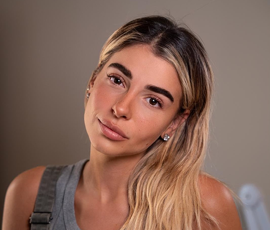 Ritratto di una cliente dopo un trattamento di Marcella Barbiere